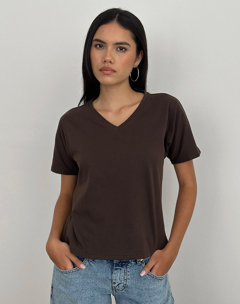 Bild von Viman Top in Jersey Schokolade