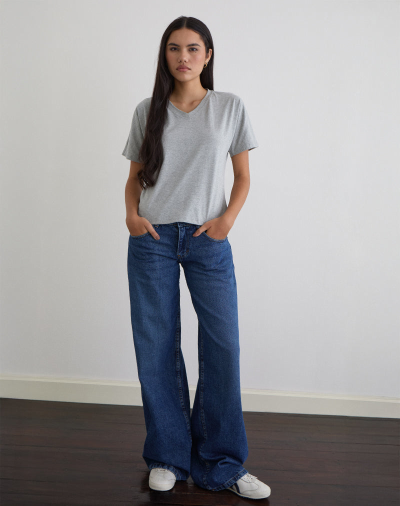 Image of Viman Top aus Jersey Grau meliert