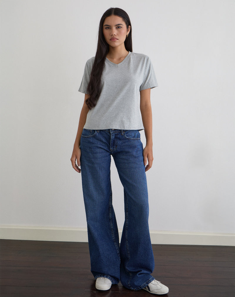 Image of Viman Top aus Jersey Grau meliert