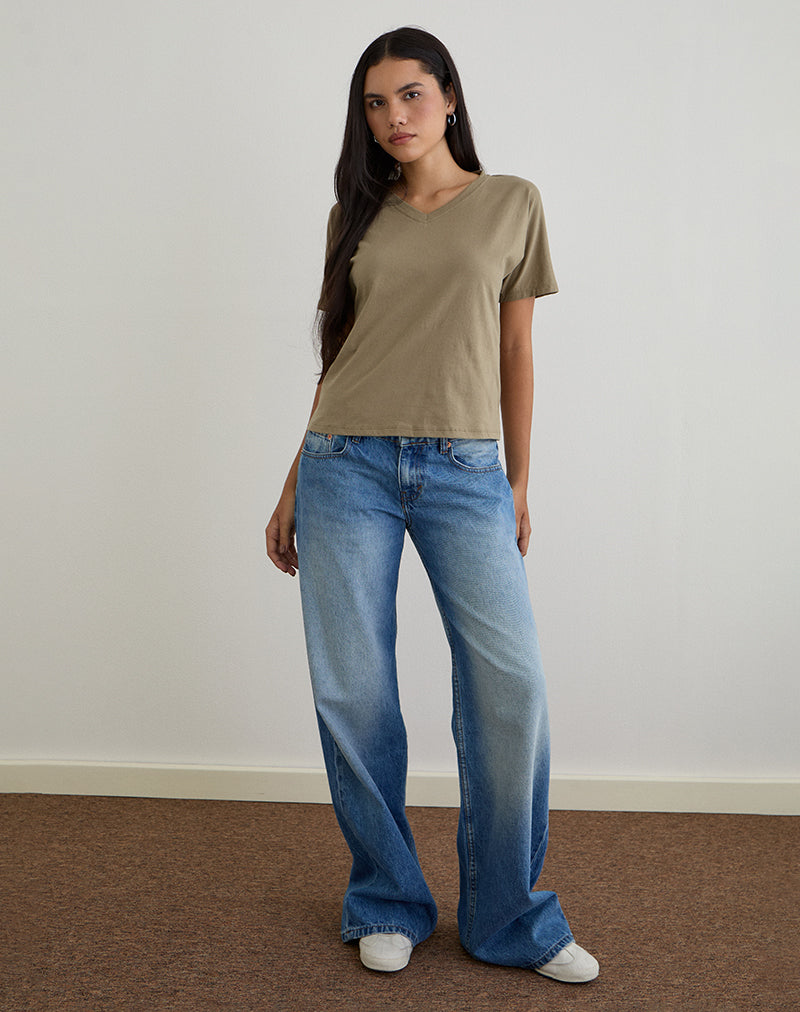 Bild von Viman Top in Jersey Khaki