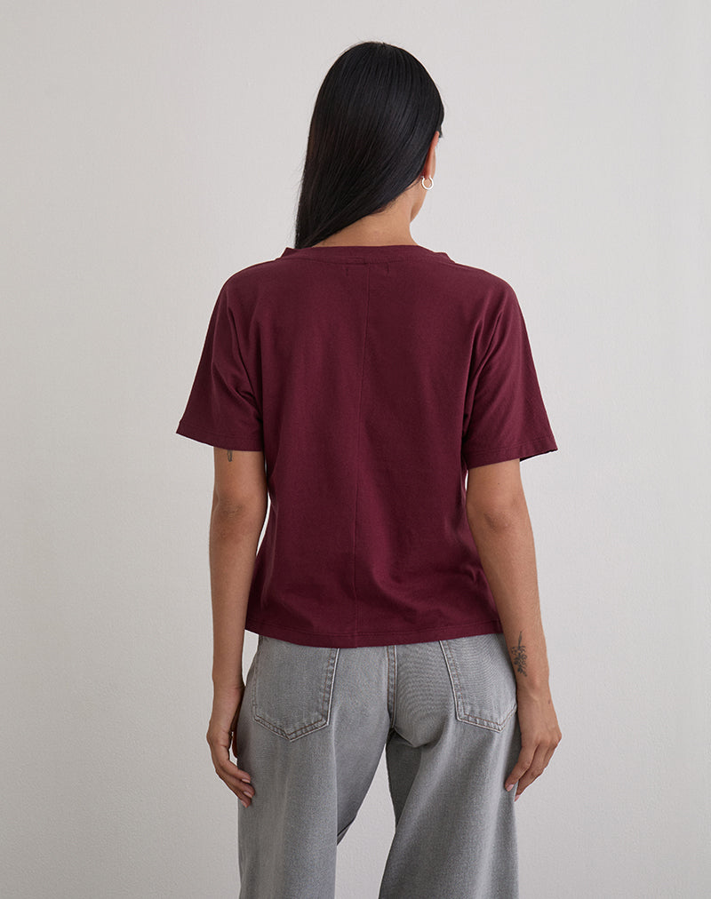 Bild von Viman Top in Jersey Maroon