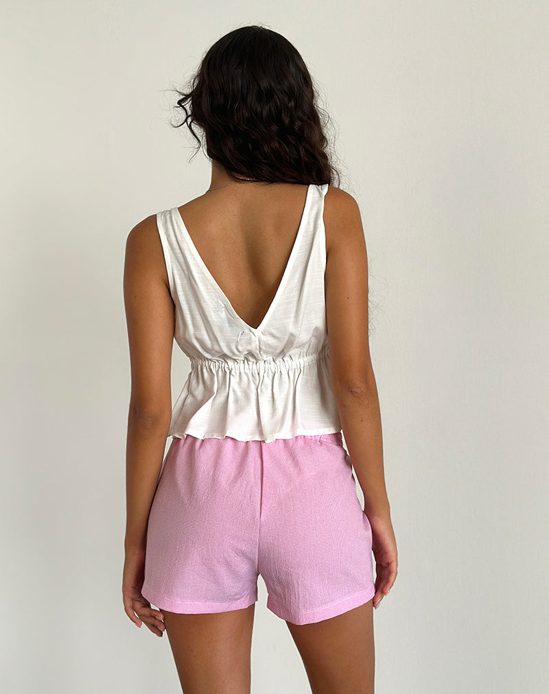 Bild von Voir Shorts aus Popeline Gingham Pink