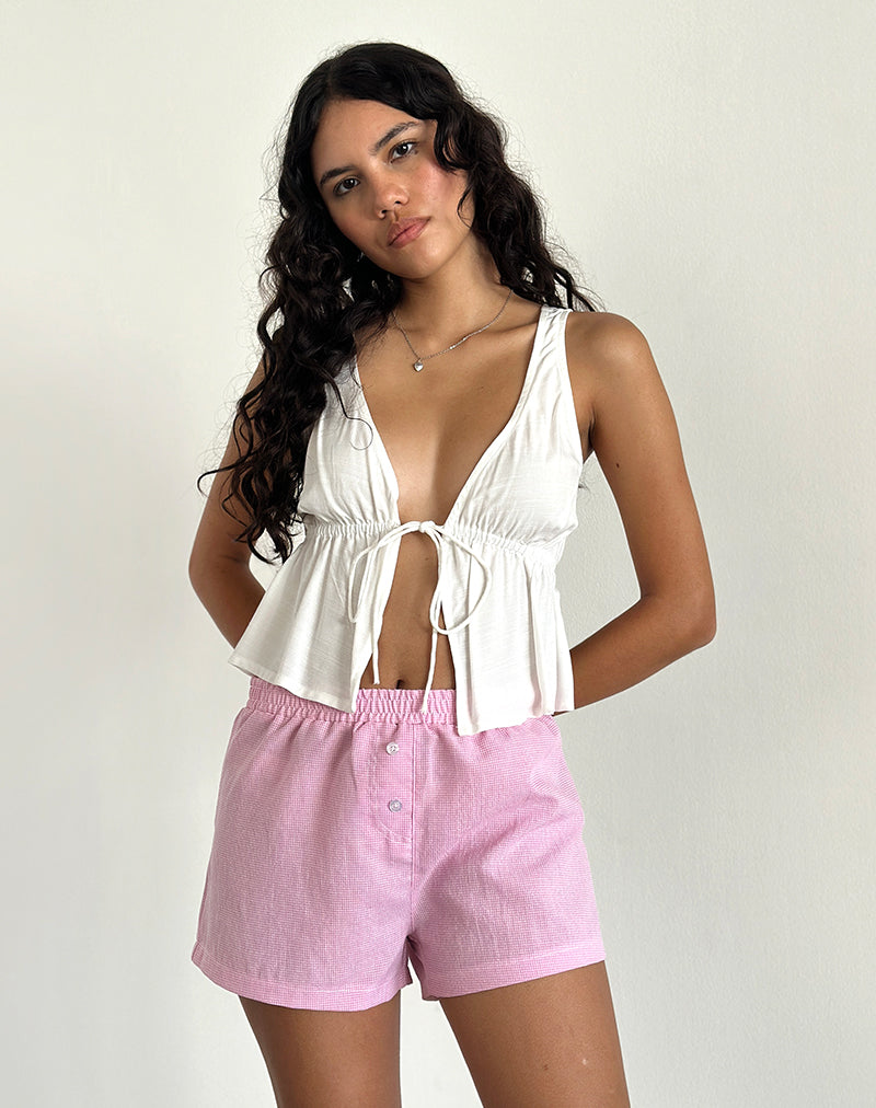Bild von Voir Shorts aus Popeline Gingham Pink