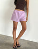 Image of Voir Shorts aus Popeline rosa und lila gestreift