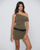 Image of Vondra Knoten-Minikleid aus Cupro Khaki
