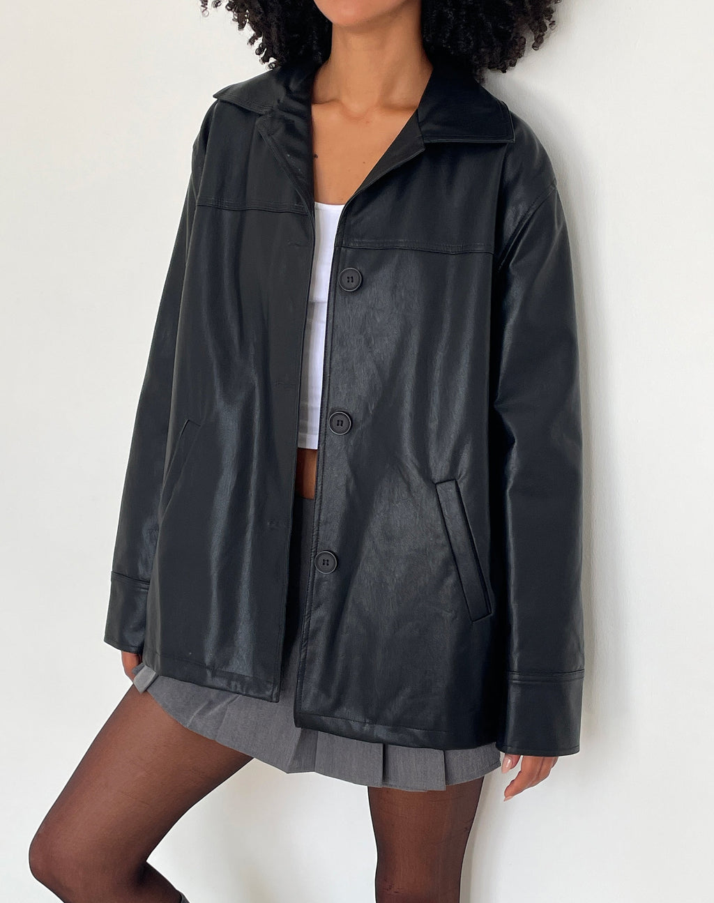 Walta Jacke in PU Schwarz