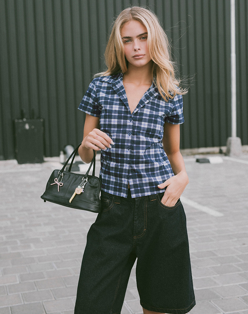 Wilman Hemd in Tartan Dunkelblau