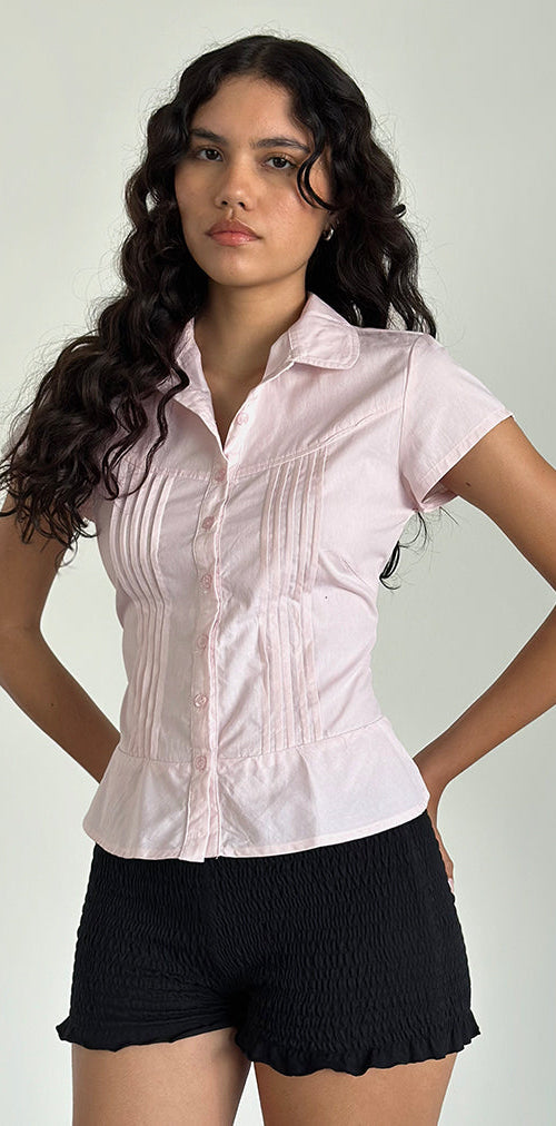 Image of Wilmot Bluse aus hellrosa Popeline