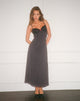 Bild von Wilonna Maxikleid in Basic Polka Schwarz Chiffon