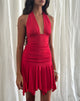 Bild von Winslet Plunge Mini Dress in Slinky Rot