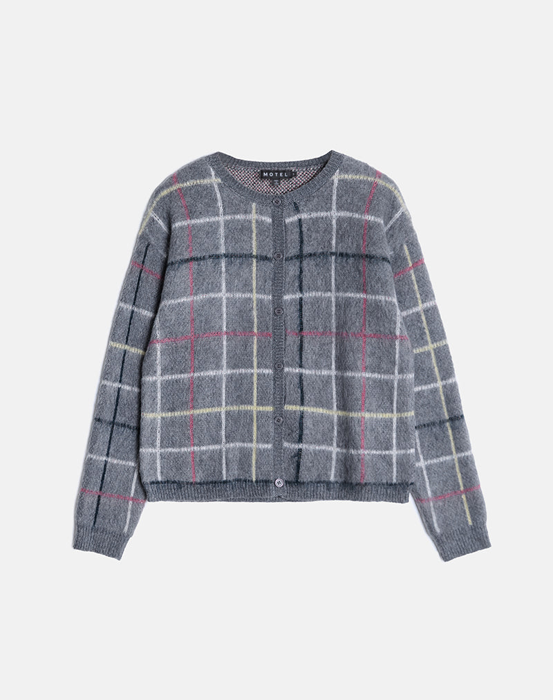 Image of Wisola Strickjacke in Country Check Grau