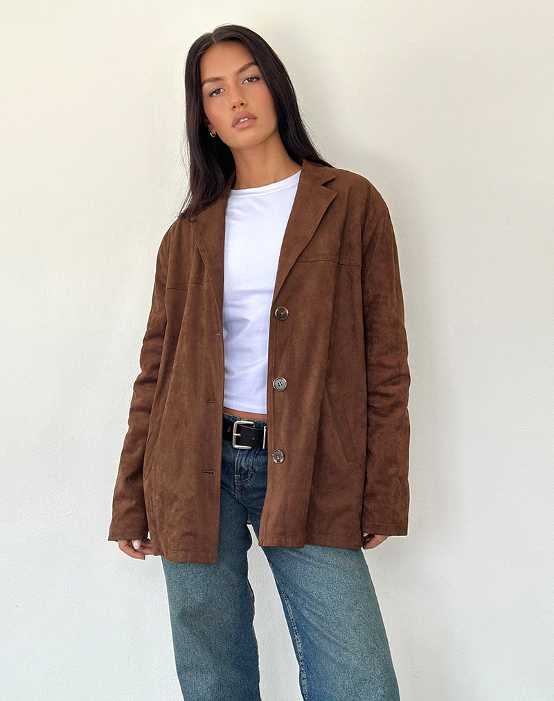Wita Jacke in Wildleder Braun