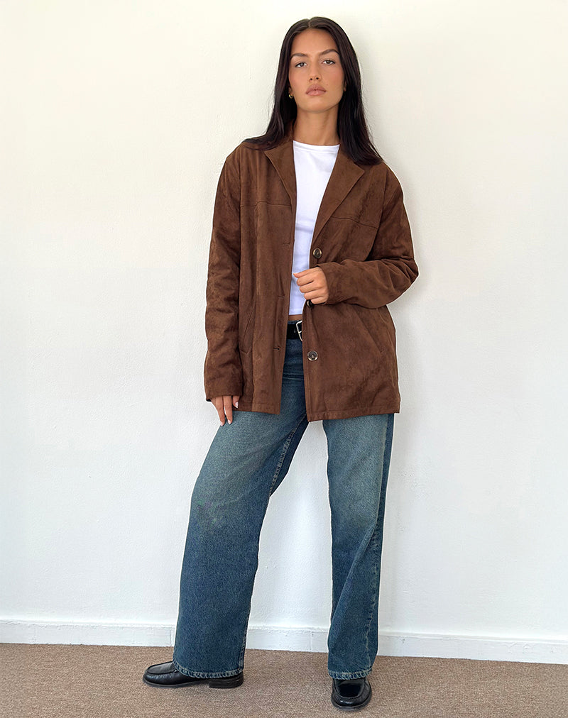 Image of Wita Jacke aus braunem Wildleder
