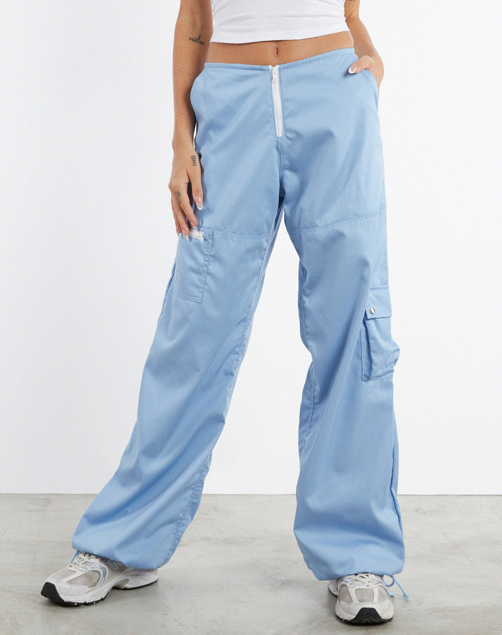 Xander Cargohose aus Baumwolle Drill Blau