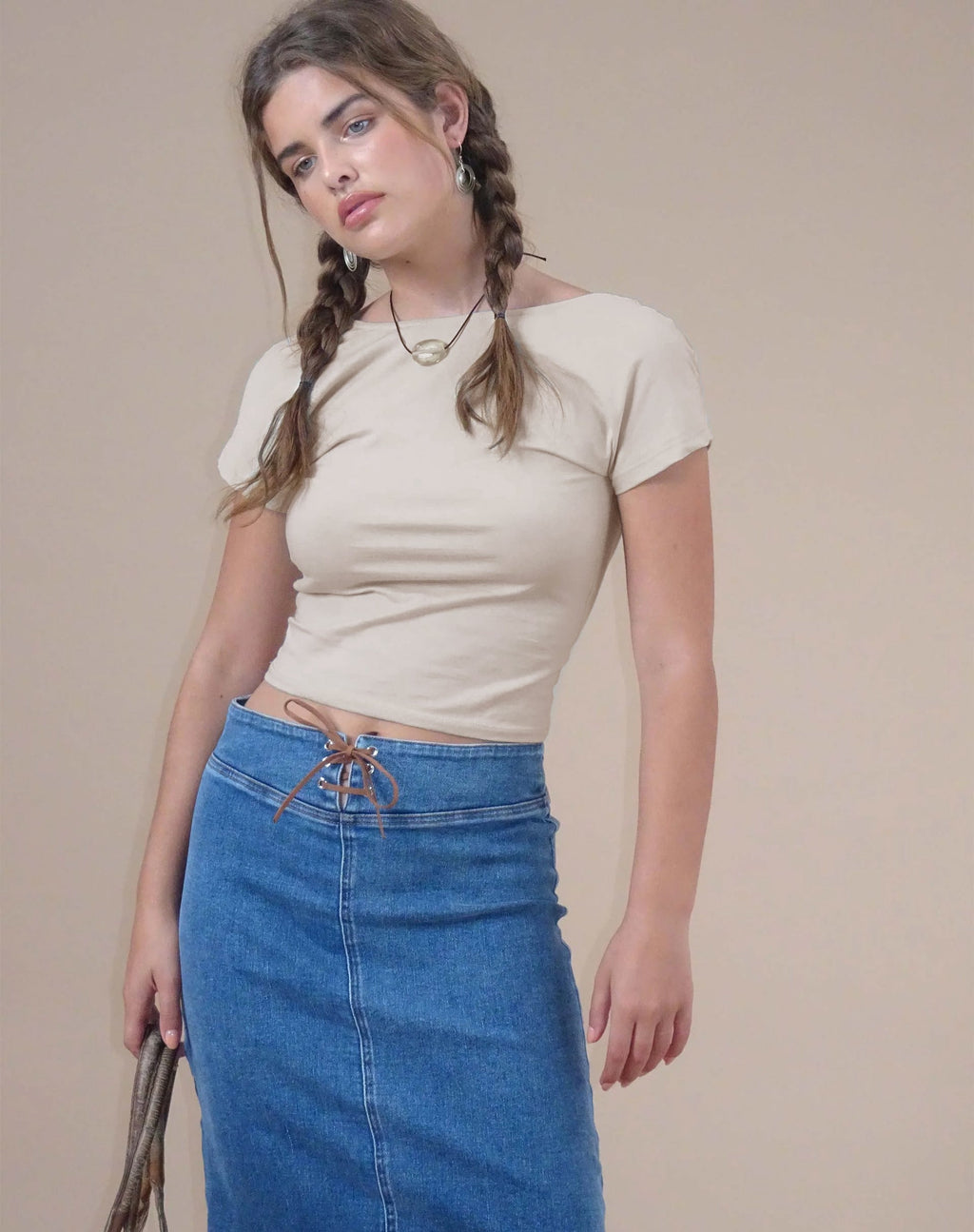 Xiwang Crop Top in Kokosnussmilch