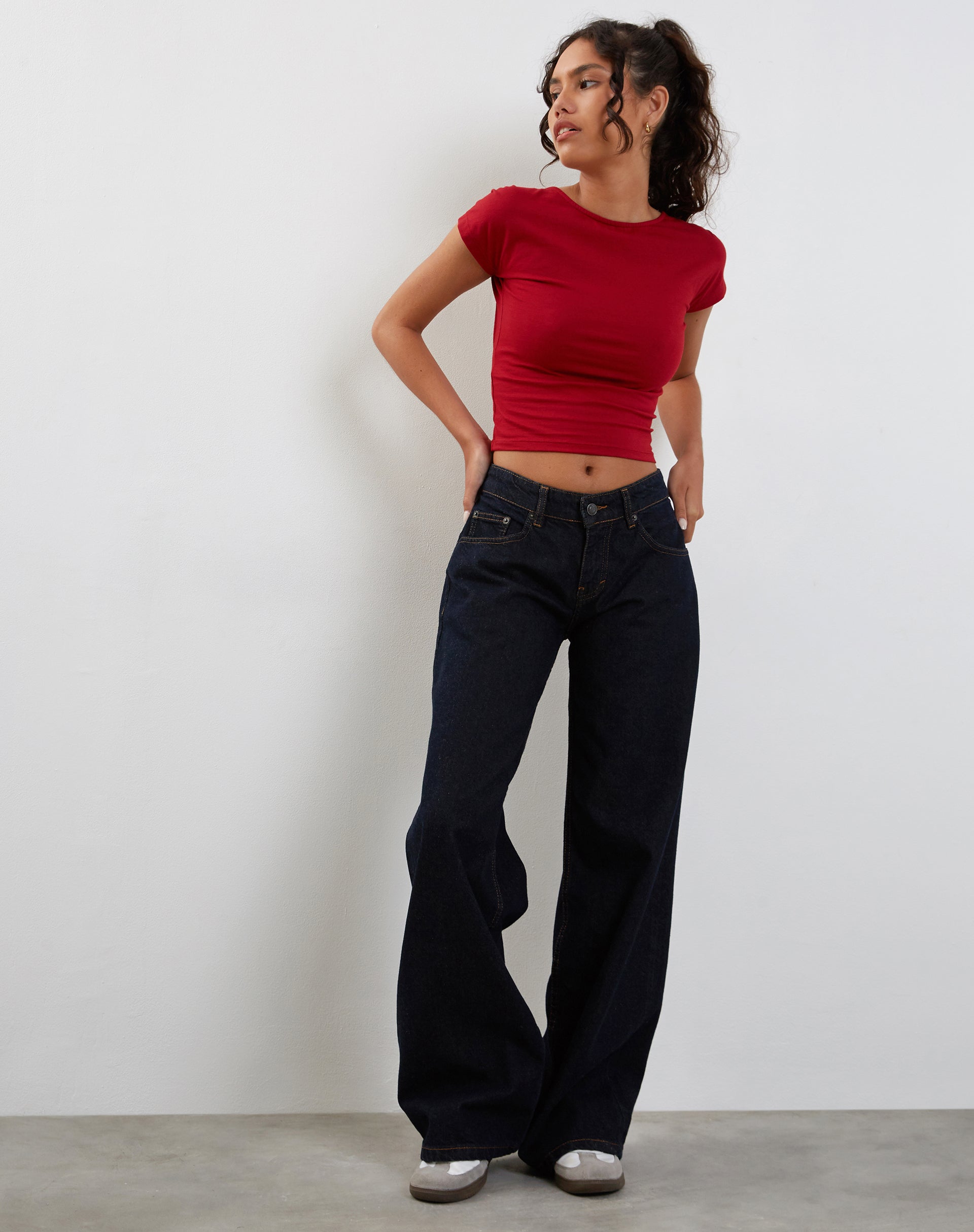Bild von Xiwang Crop Top in Adrenalin Rot