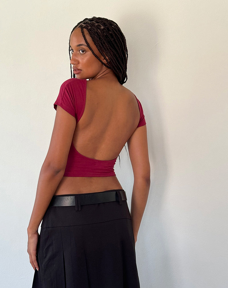 Bild von Xiwang Crop Top in Burgundy