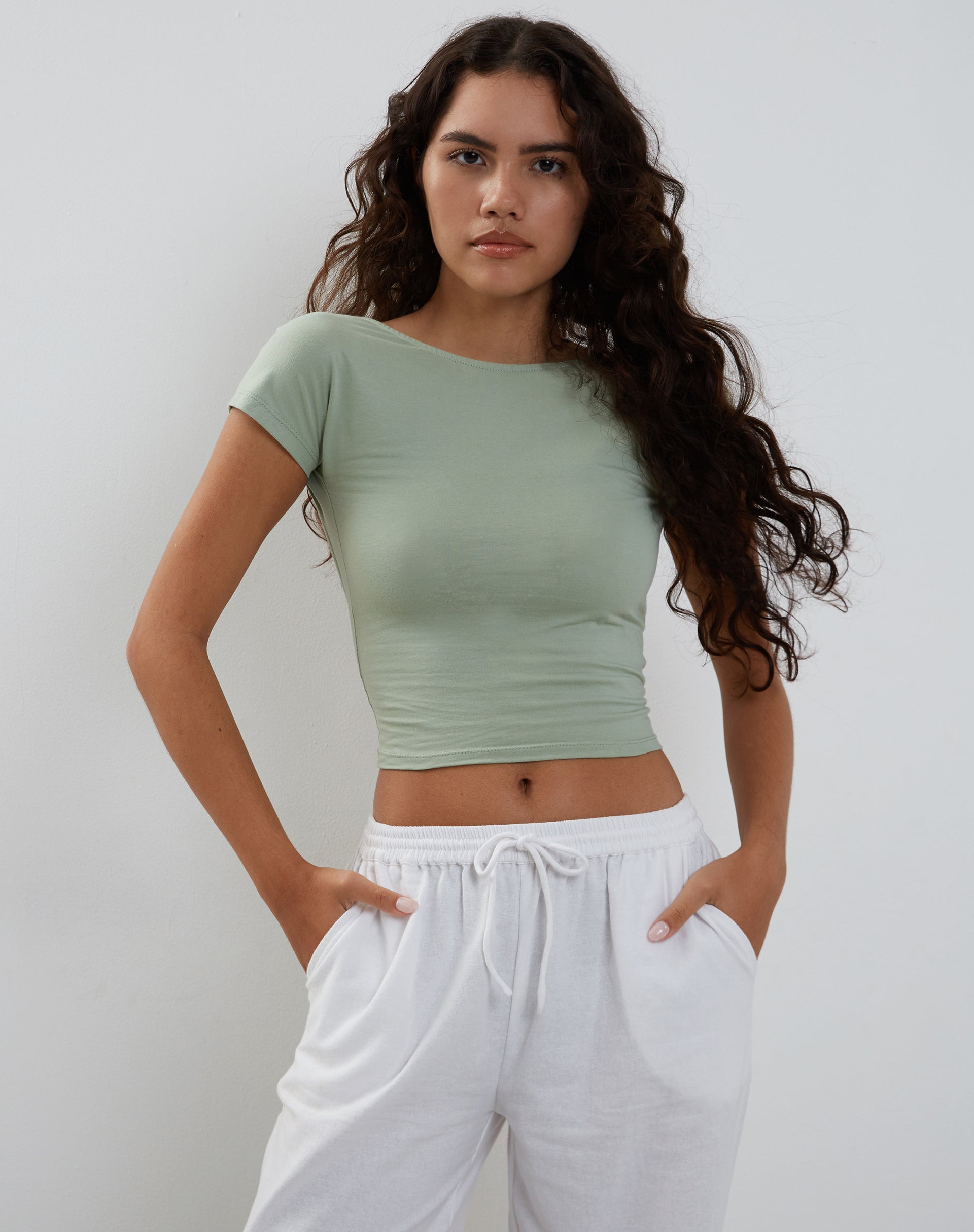 Bild von Xiwang Crop Top in Wüstensalbei