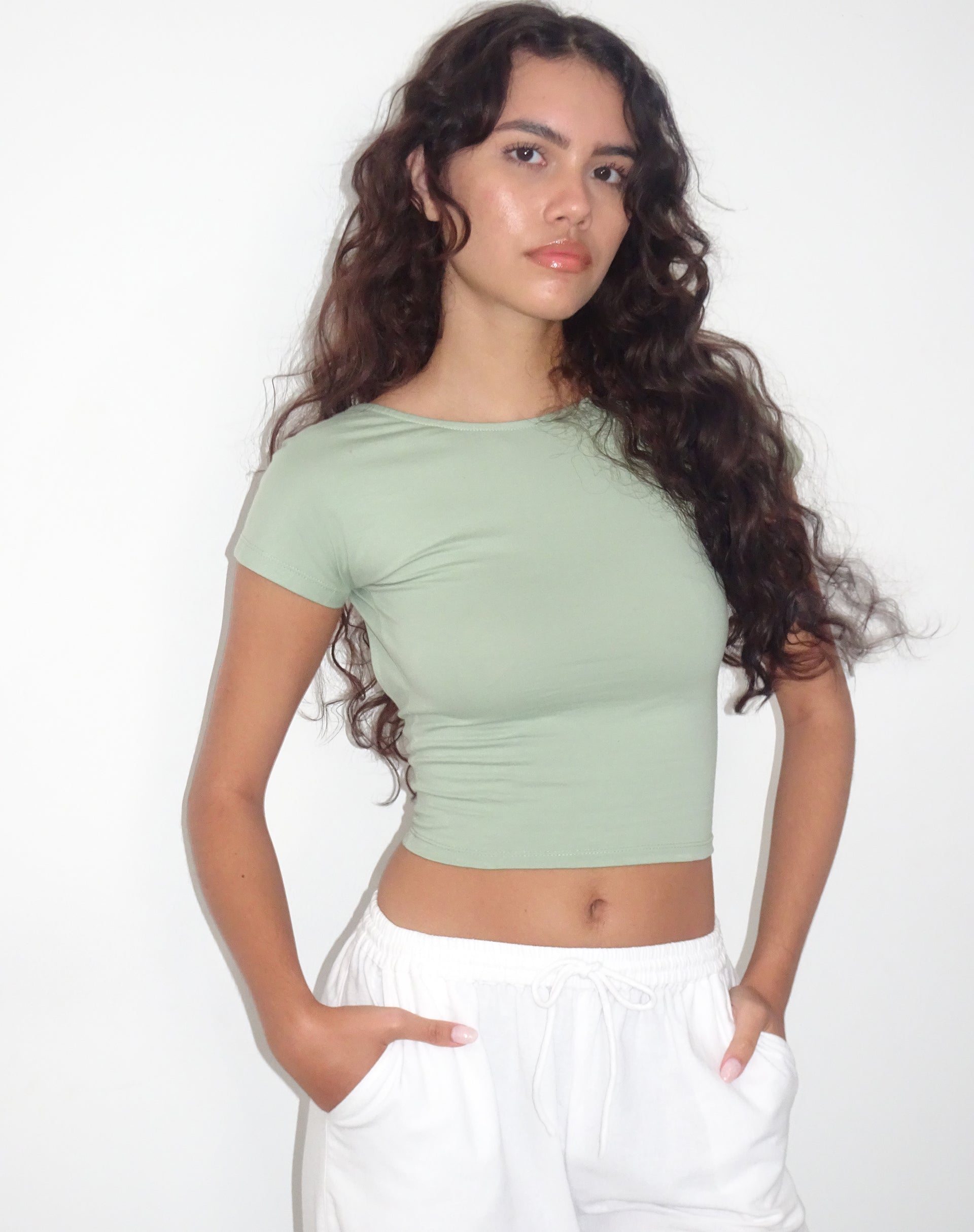Bild von Xiwang Crop Top in Wüstensalbei