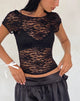 Image of Xiwang Top aus Spitze Schwarz