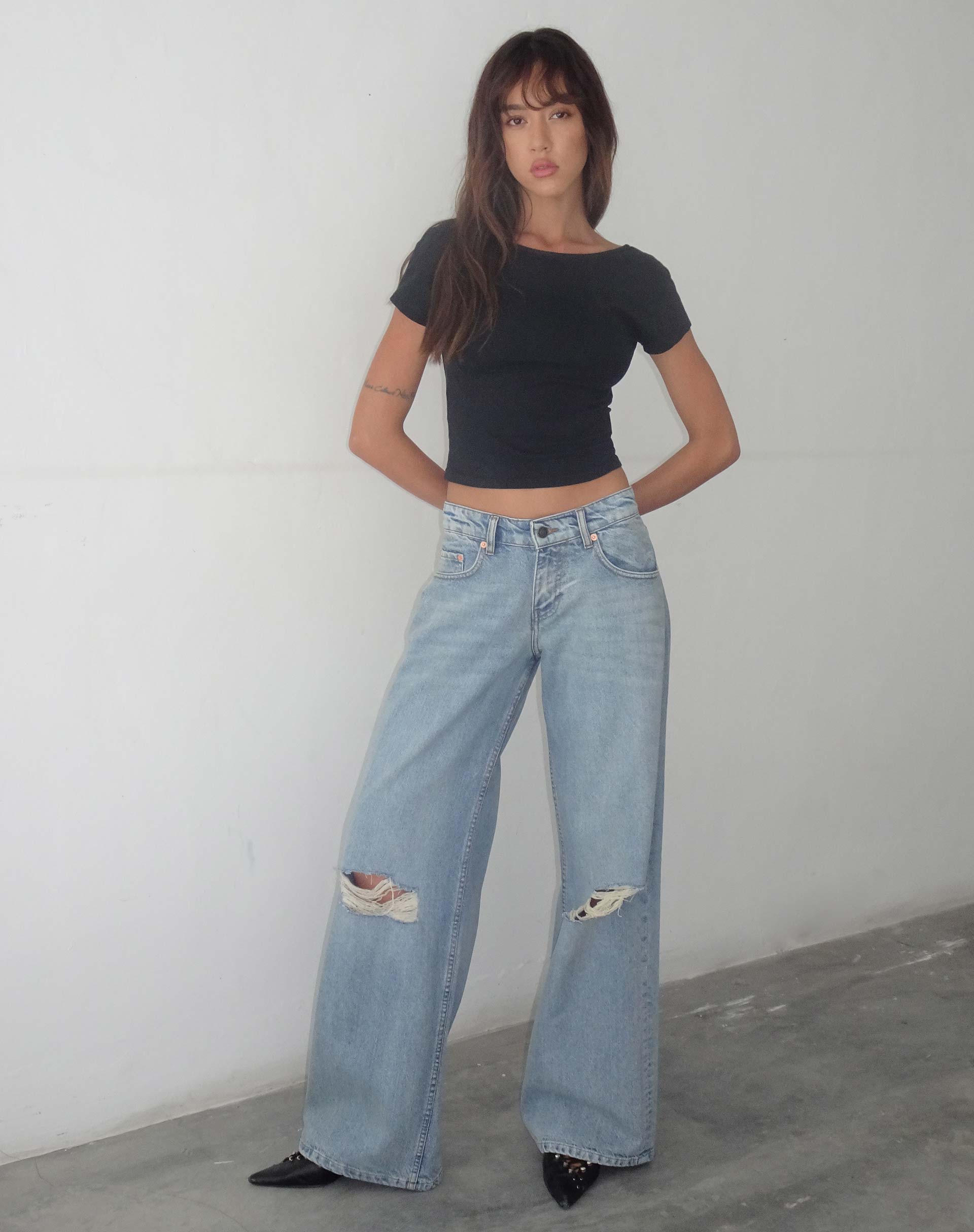 Bild von Xiwang Crop Top in Schwarz