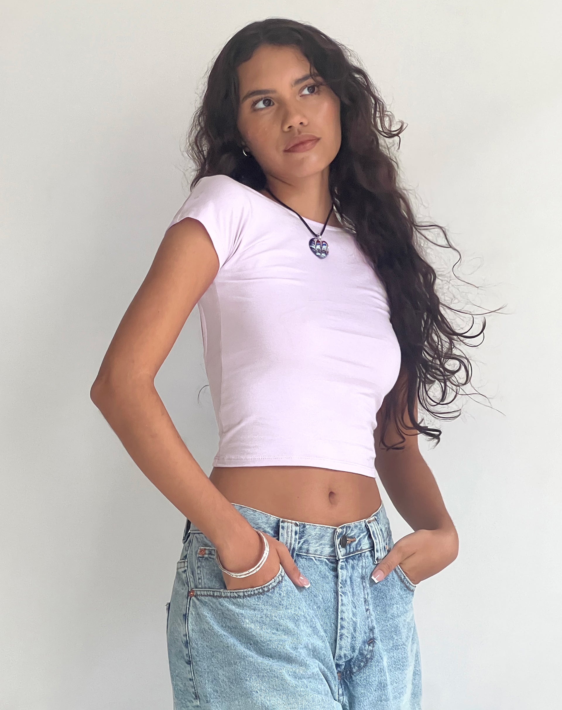 Bild von Xiwang Crop Top in zartem Flieder