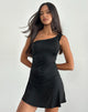 Bild von Xowen One Shoulder Kleid in Slinky Schwarz