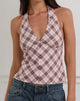 Bild von Yakti Halfter Top in Pink Check