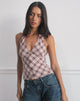 Bild von Yakti Halfter Top in Pink Check