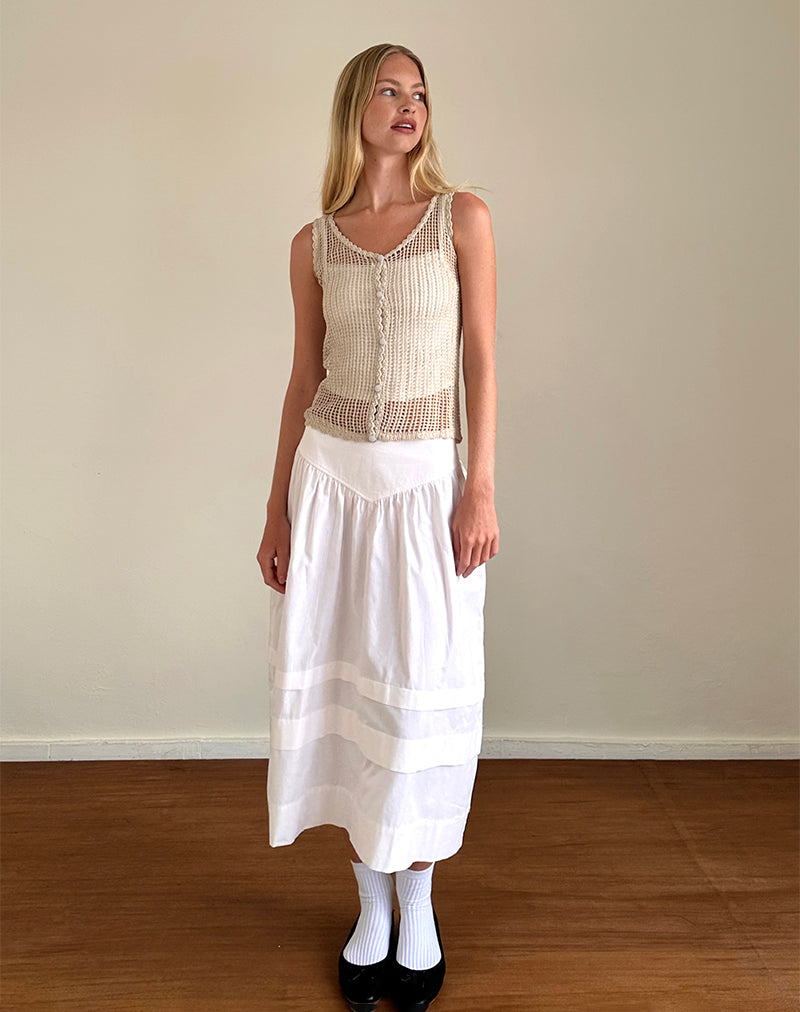 Image of Yamile Weste in offener Webart stricken Hafer