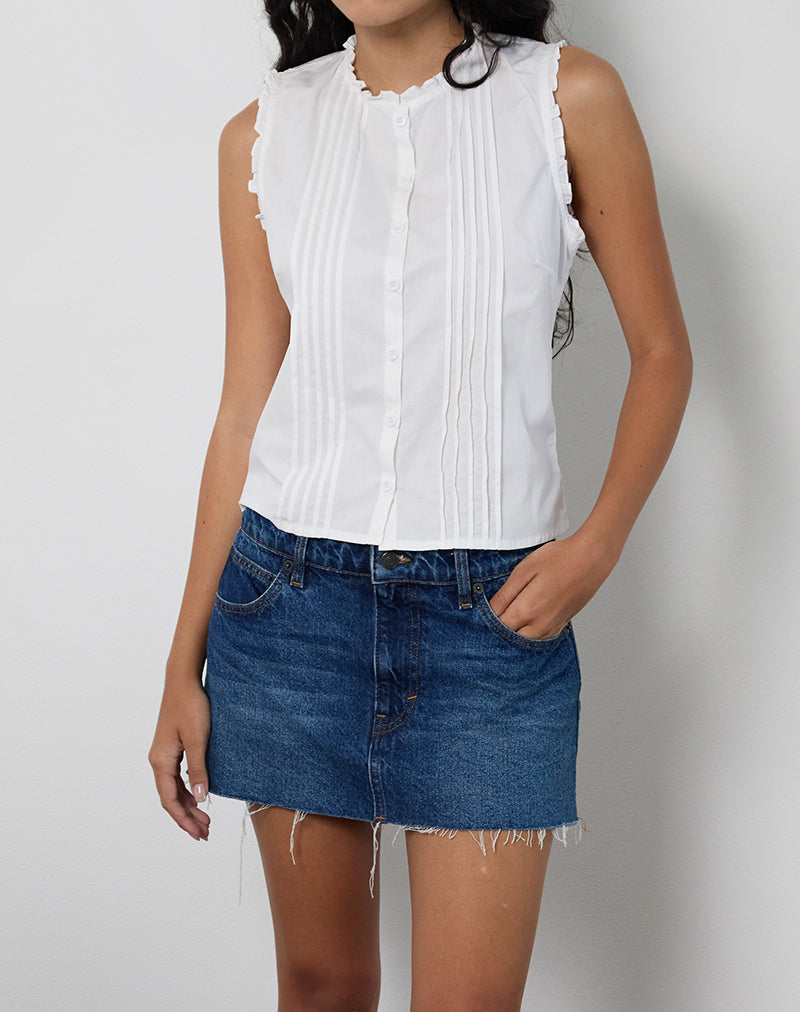 Image of Yara Bluse aus Popeline Weiß