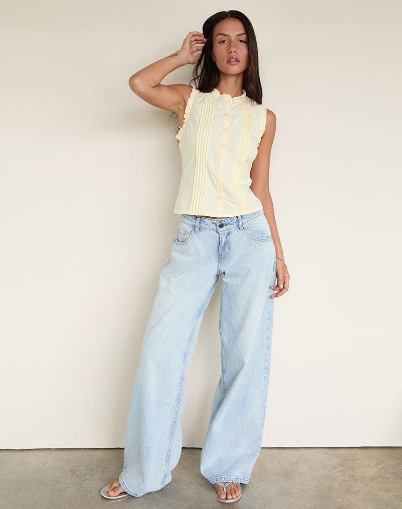 Yara Bluse aus Popeline Zitrone
