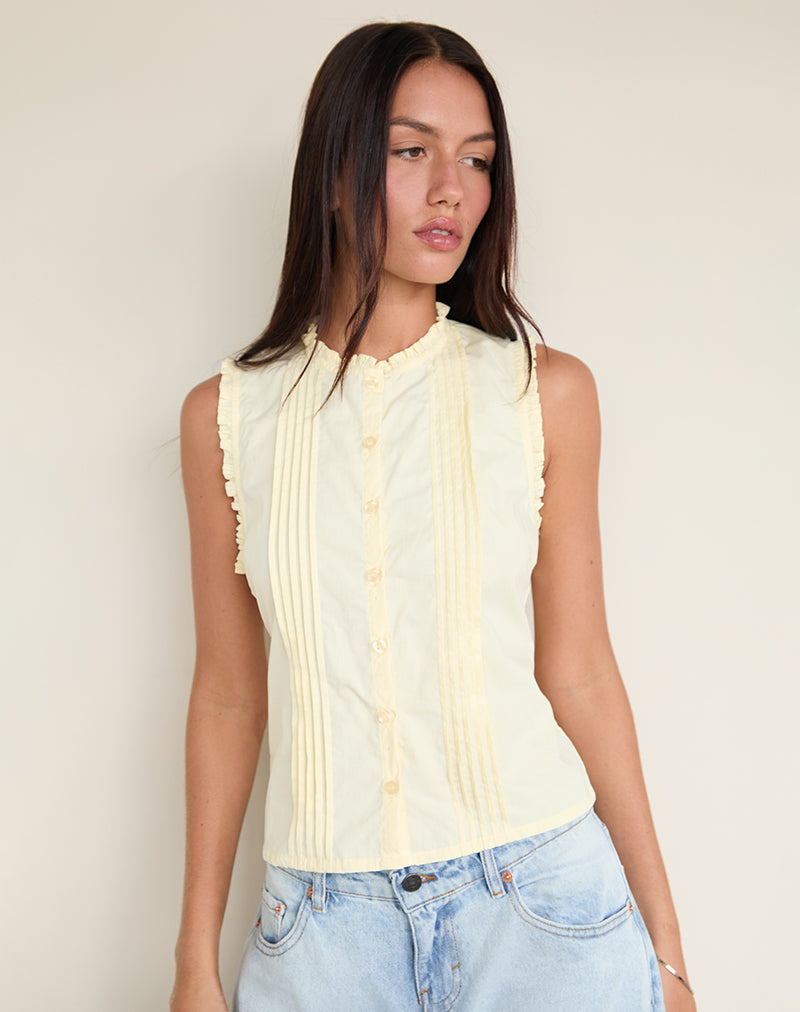 Bild von Yara Bluse aus Popeline Lemon