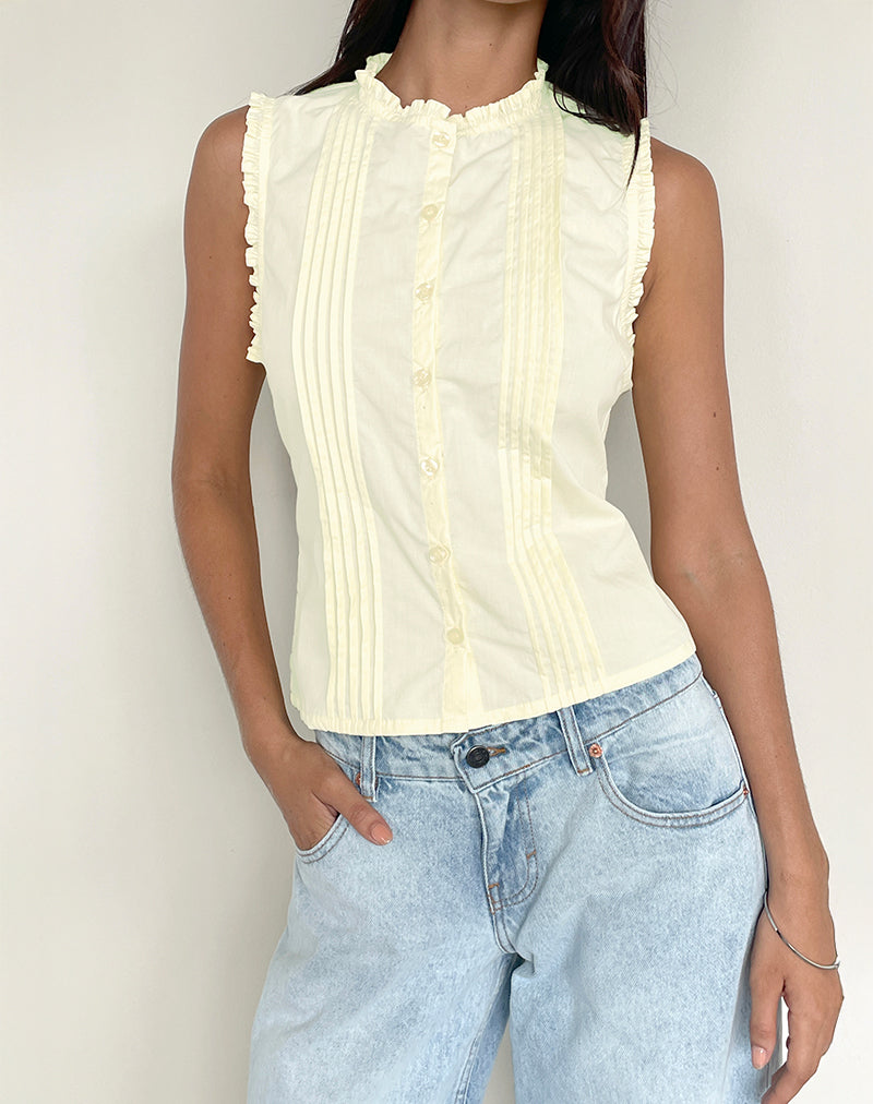 Bild von Yara Bluse aus Popeline Lemon