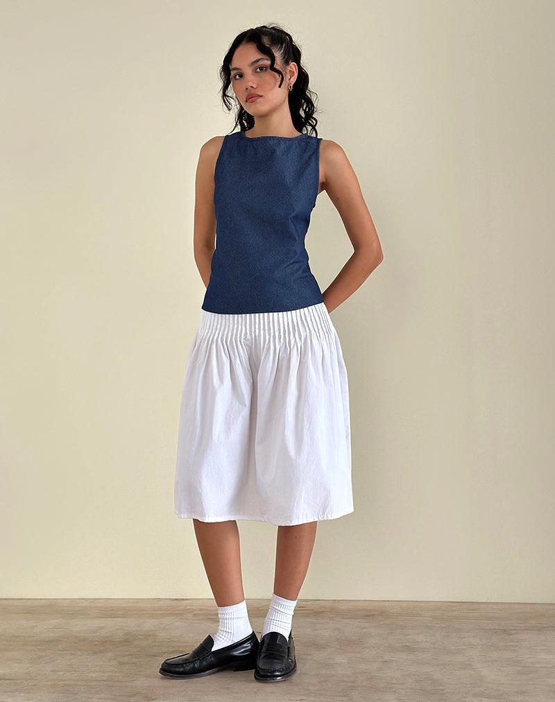 Bild von Yashia Krawattenoberteil aus Denim Chambray Indigo