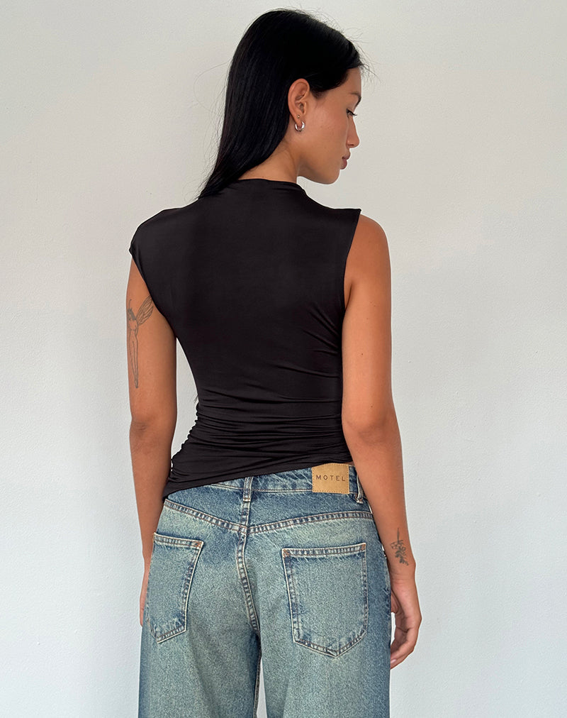 Bild von Yeseo Tank Slinky Top in Schwarz