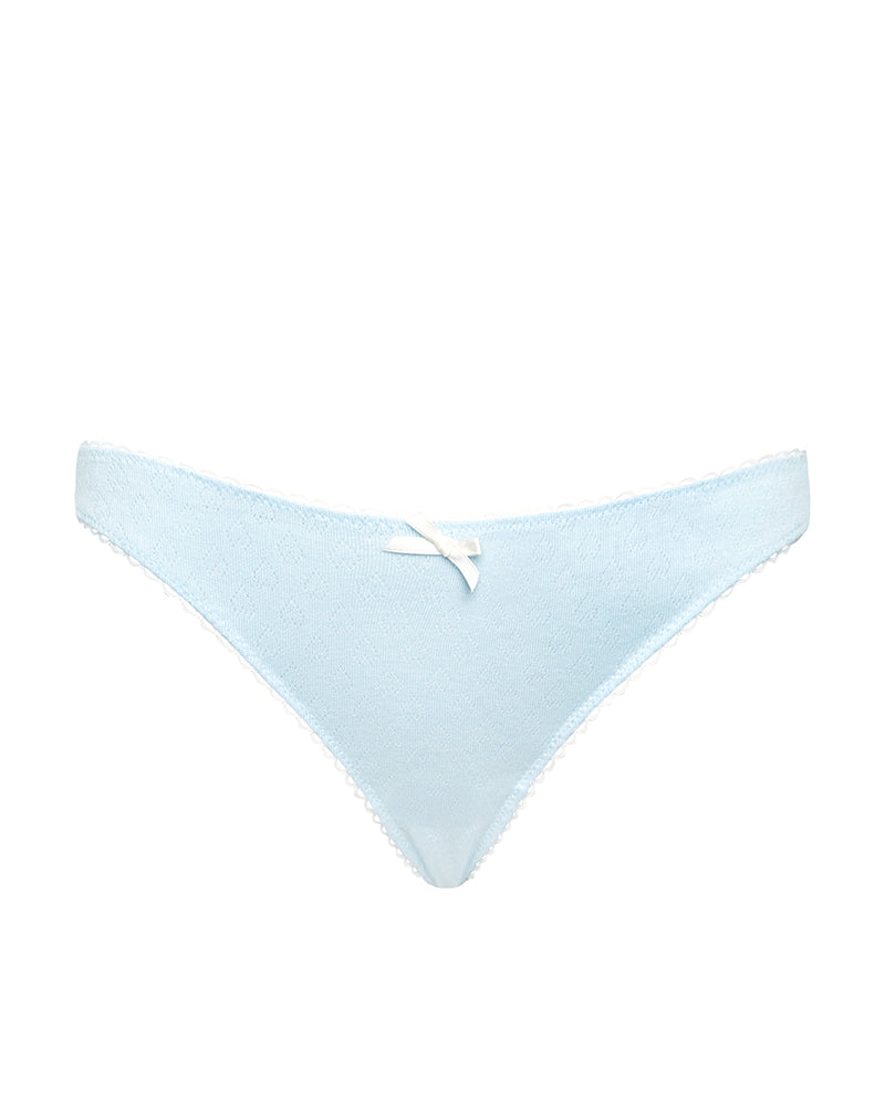 Bild von Yinis Knicker in Pointelle Blau mit Schleife