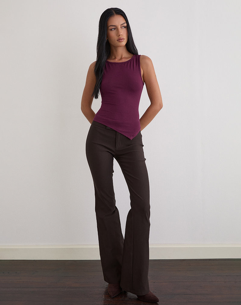 Ymir Vest Top aus Rayon Jersey Deep Purple