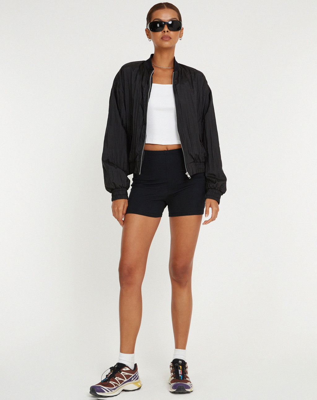 Yuu Shell Jacke in Schwarz