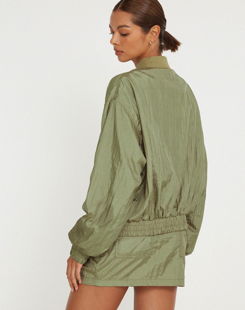 Yuu Shell Jacke in Silbergrün