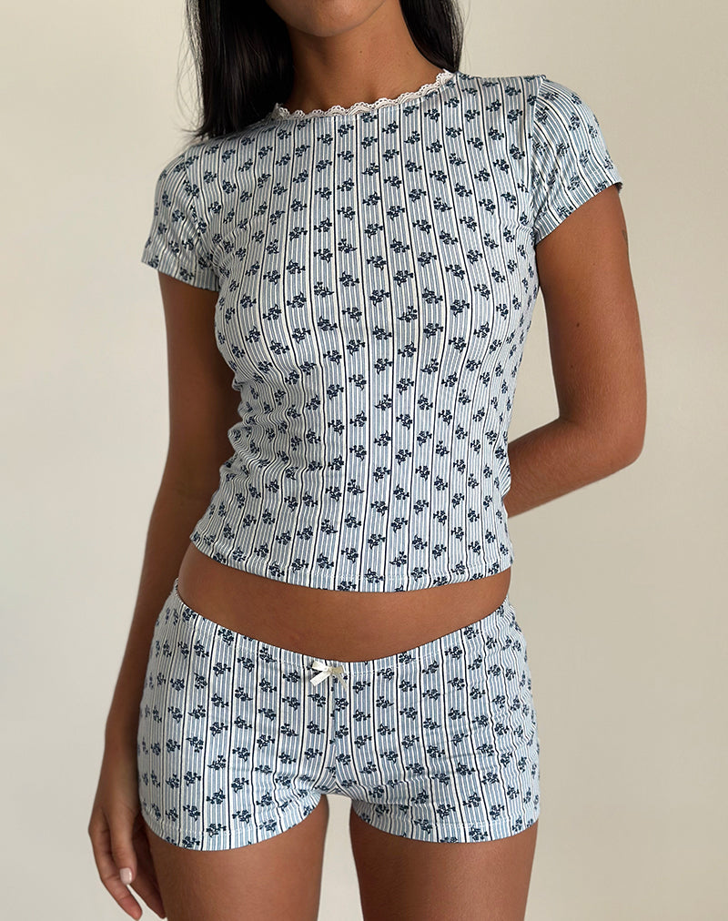 Bild von Zagy Tee in Floral Stripe