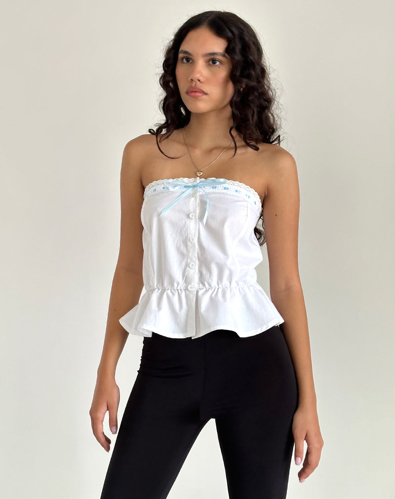 Bild von Zar Ribbon Tube Top in Weiß
