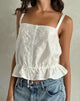 Bild von Zaraku Top in Fresia Broderie Elfenbein