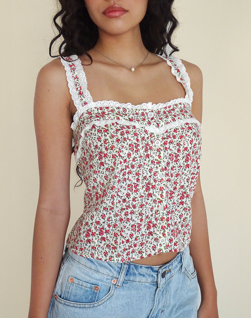 Bild von Zarinata Cami Top in Pretty Ditsy