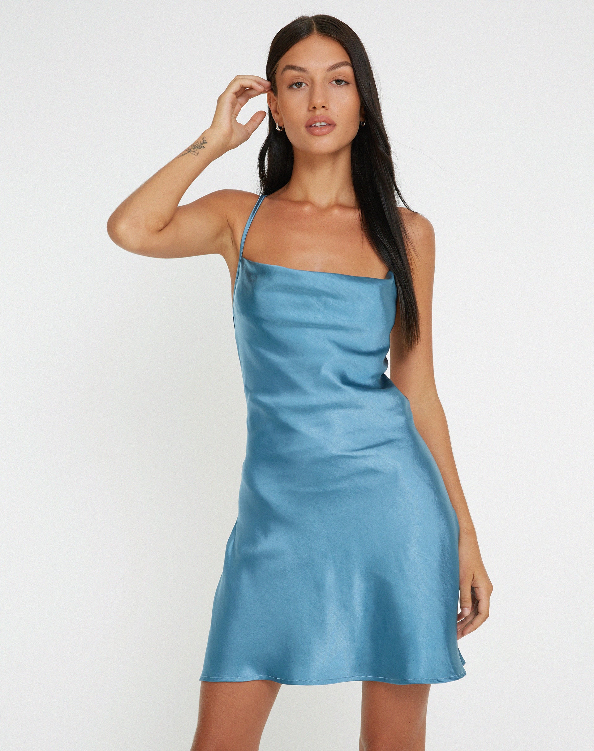 Abbildung von Zenita Minikleid in Satin Slate