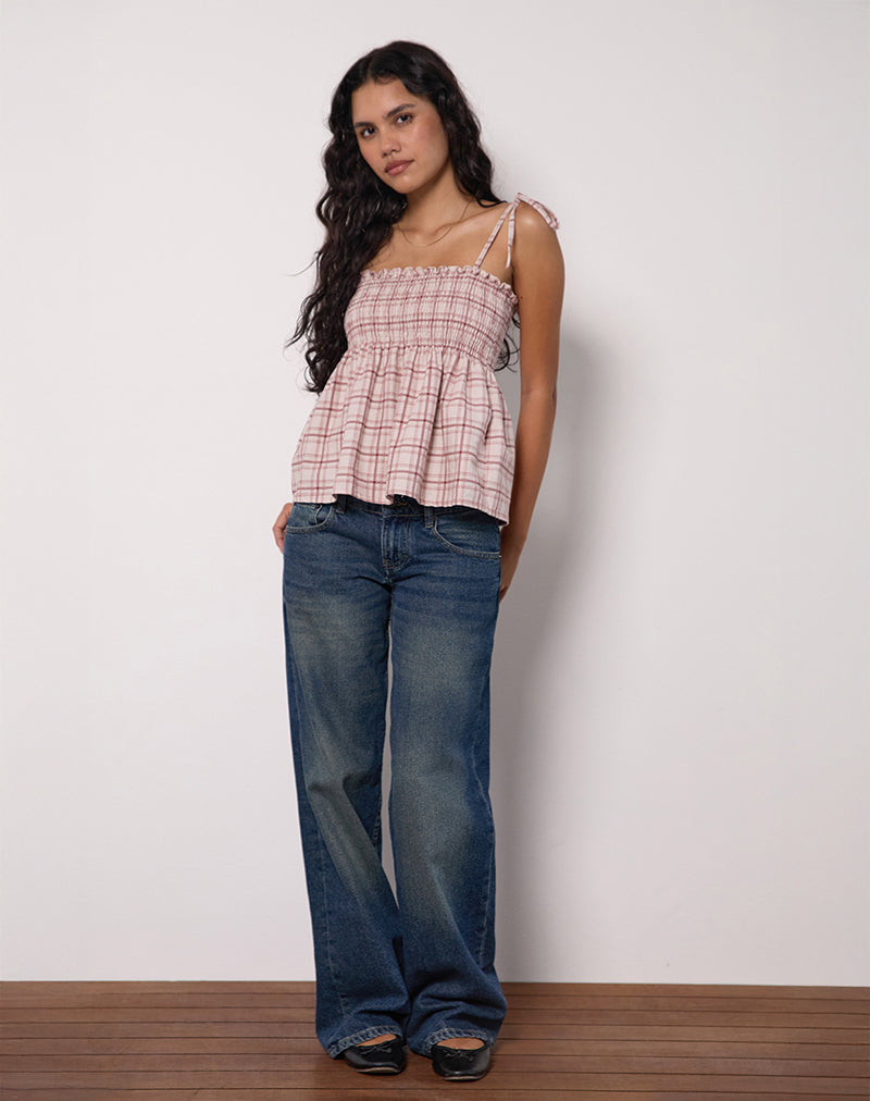 Bild von Zerah Top in Basic Tartan Pink