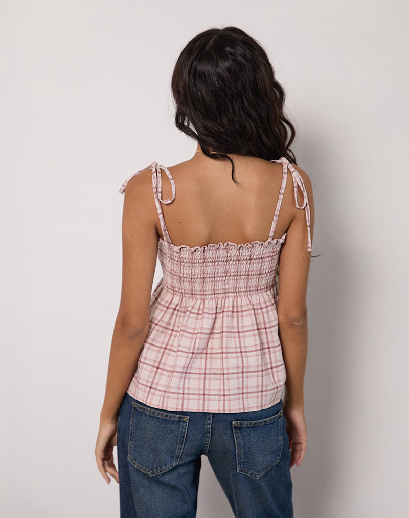 Bild von Zerah Top in Basic Tartan Pink