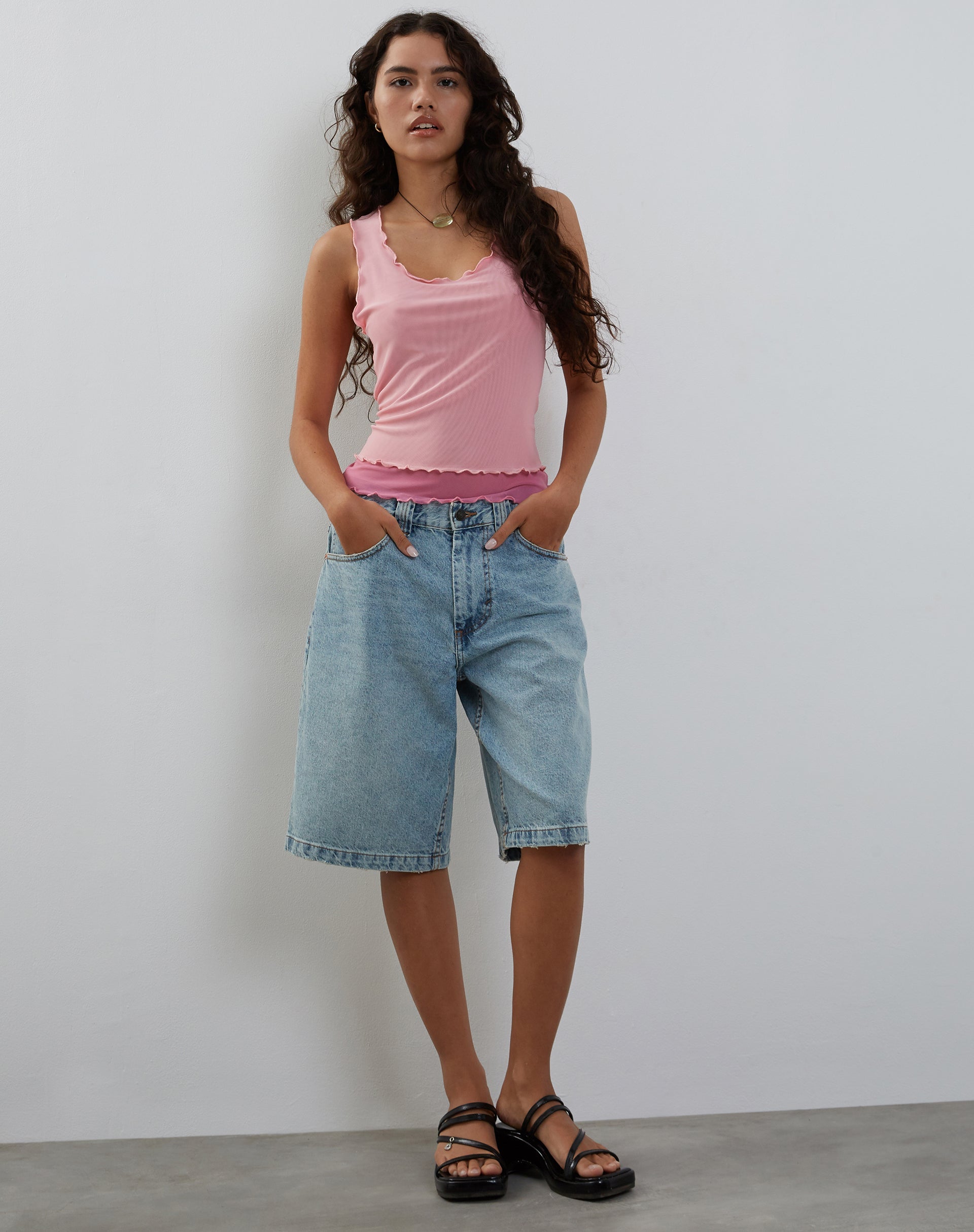 Image of Zeta Vest Top in Pink mit dunkelrosa Futter