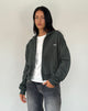 Image of Zip Through Hoodie in Beluga mit hellgrauer M-Stickerei