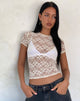 Bild von Zorani Lace Baby Tee in Elfenbein